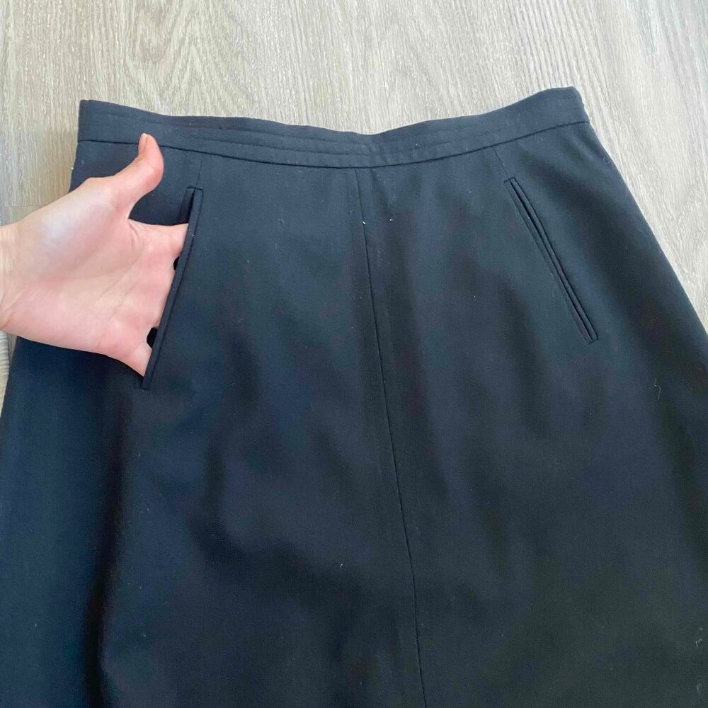 Vintage Talbots Wool Flare Circle Midi Skirt Size 6P Office Career Professional - Picture 5 of 9
